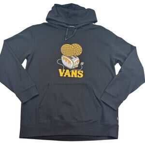 Vans Off The Wall Grunge Skater Waffle Toaster Logo Fleece Hoodie Men's Size XL